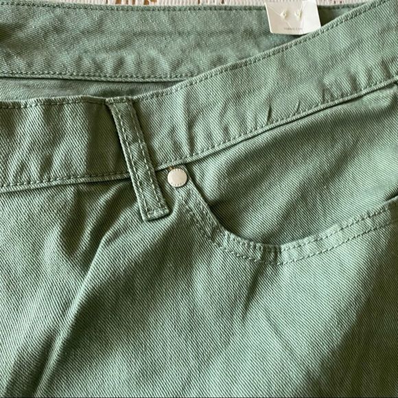 Torrid • Vintage Stretch Agave Green Mid Rise Denim Shorts - Picture 3 of 10